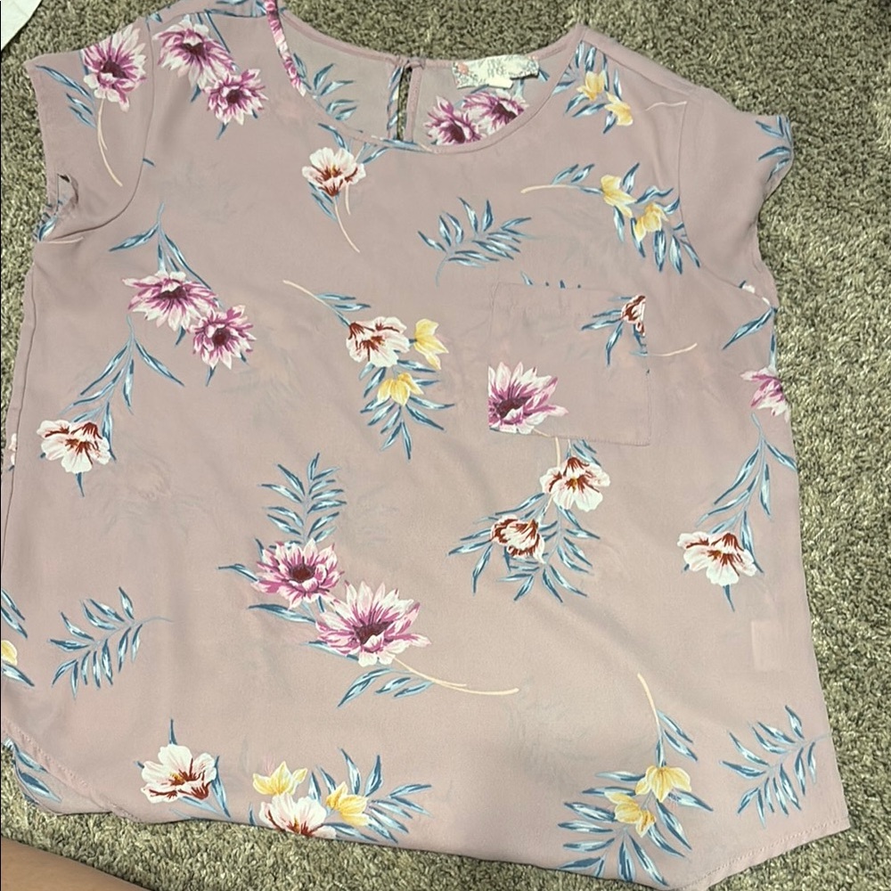 Floral Pink Top
